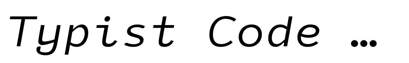 Typist Code Mono Medium Italic